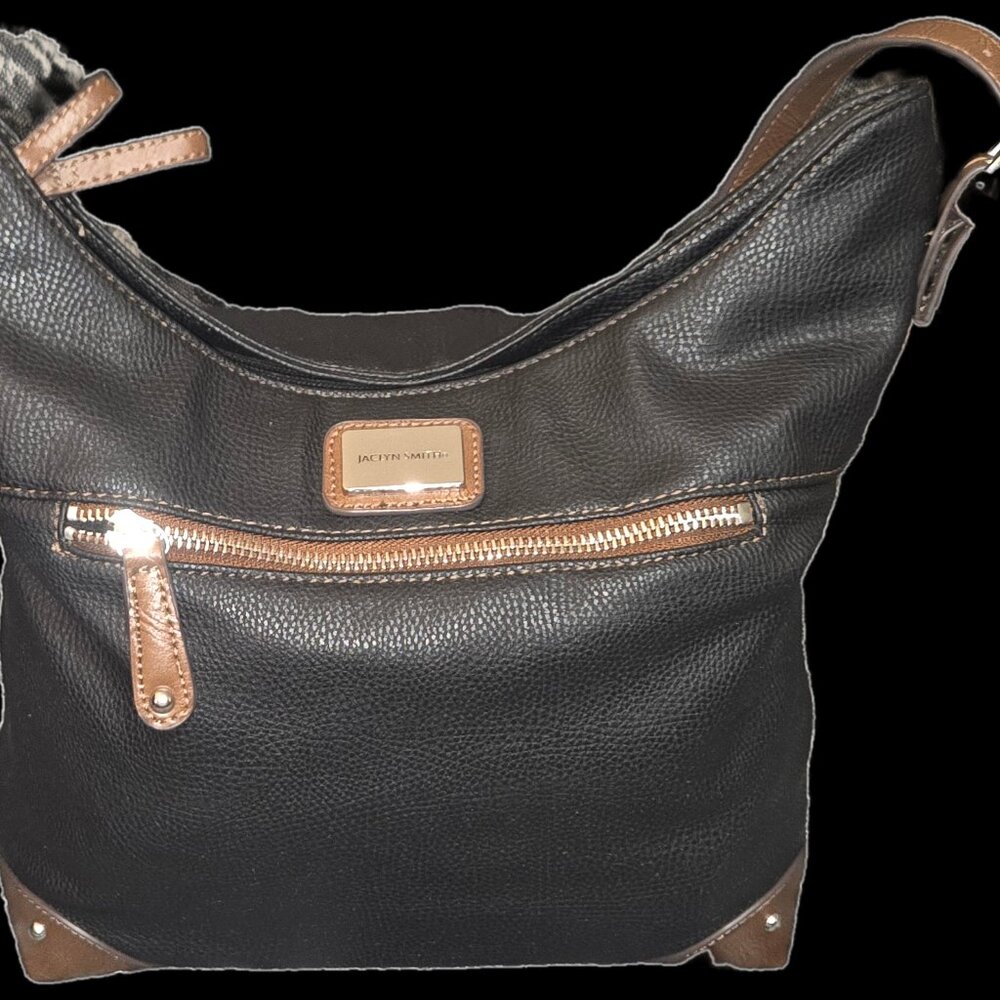 Classic Jaclyn Smith hobo shoulder bag, matching coin purse, compact umbrella